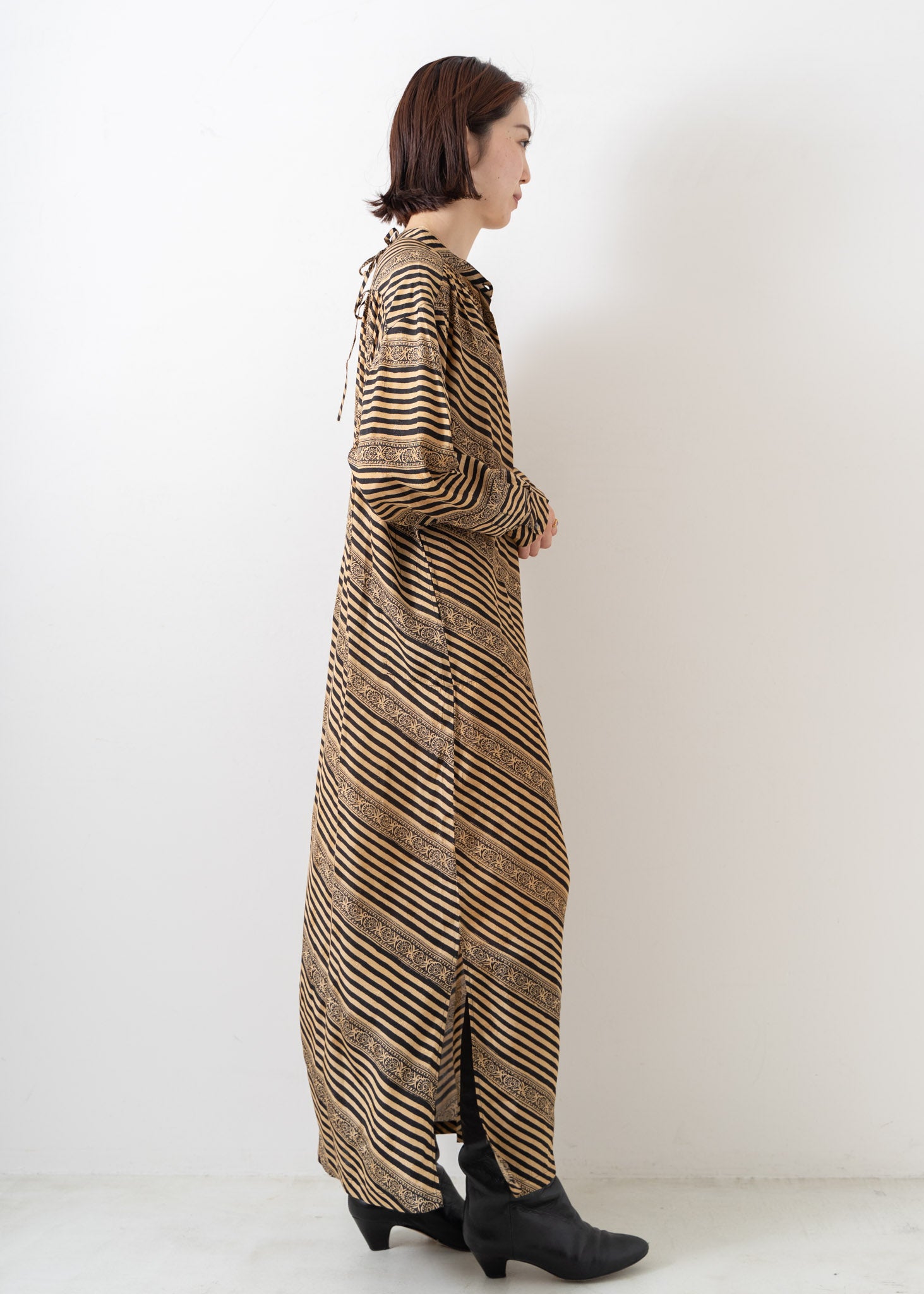 Rayon Jacquard Stripe Print Kaftan | Pasand by ne Quittez pas