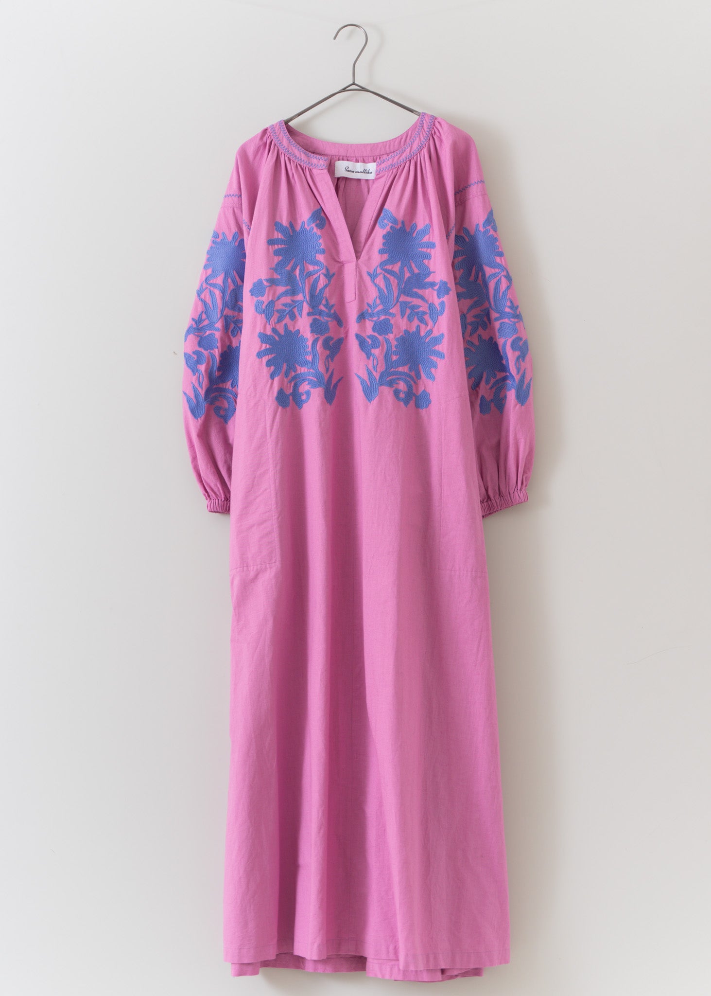 Cotton Linen Big Flower Embroidery Dress | Pasand by ne Quittez 