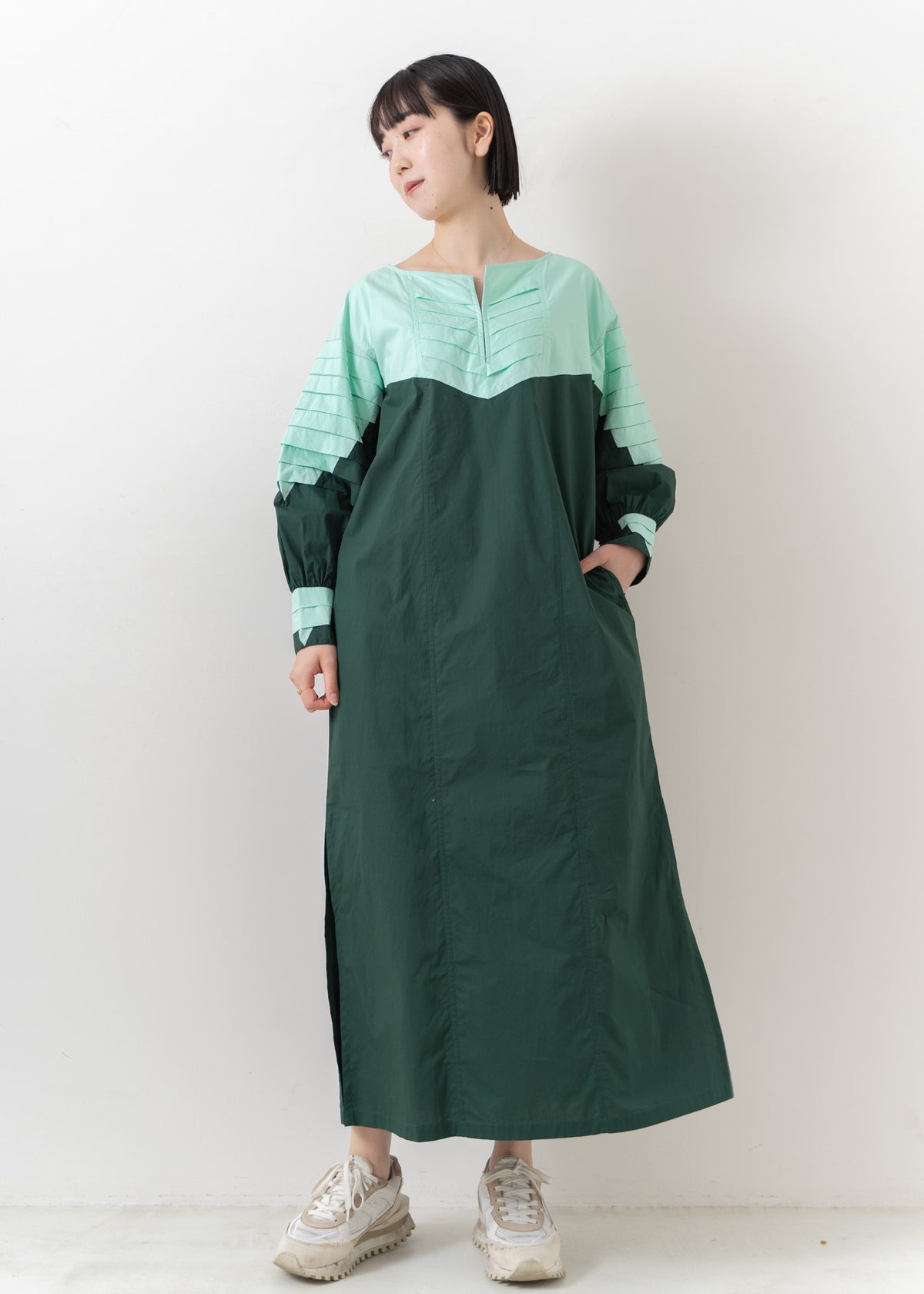 Tuck Hand Patchwork Dress
