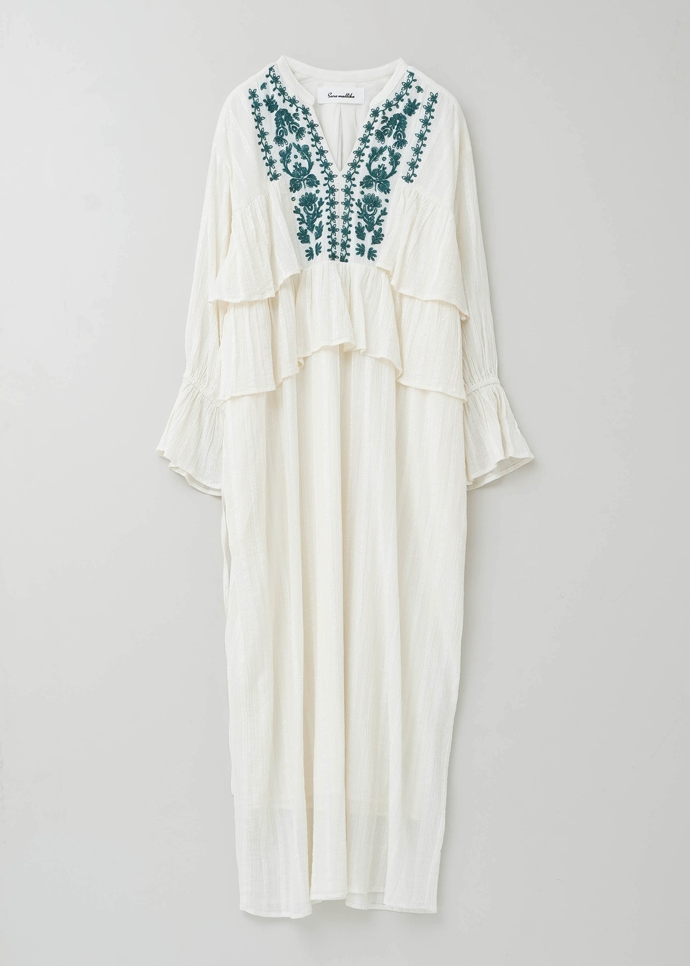 Cotton Jacquard Cord Embroidery Dress