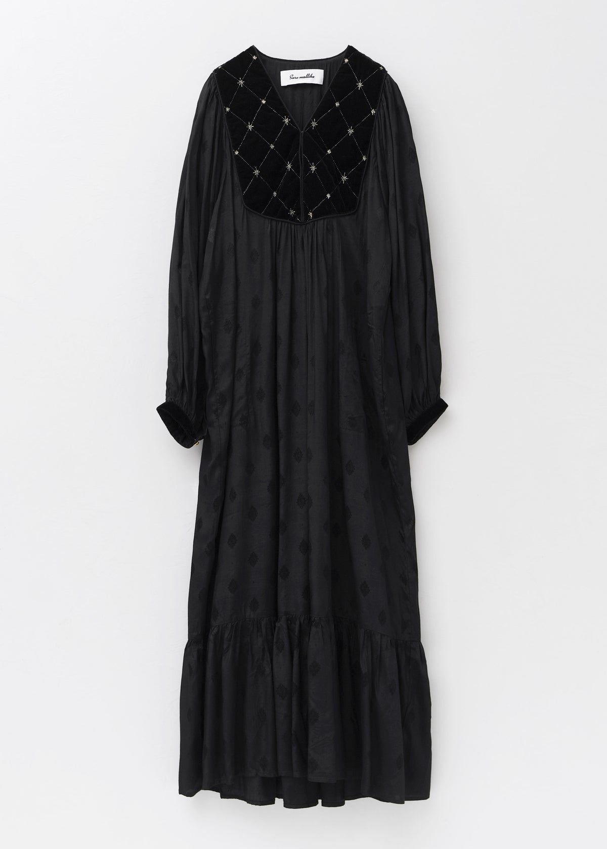 Velvet Beads Embroidery Dress