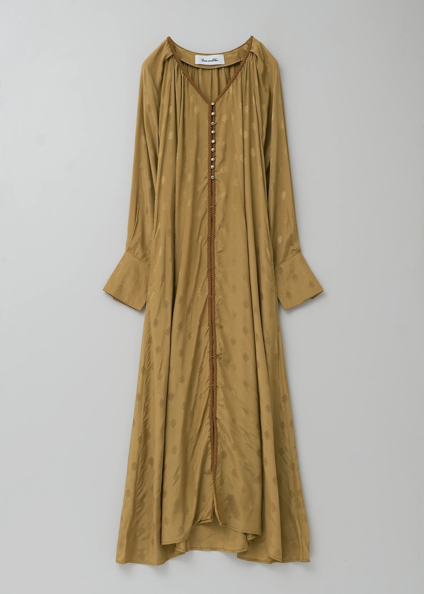 Rayon Jacquard Front Button Dress