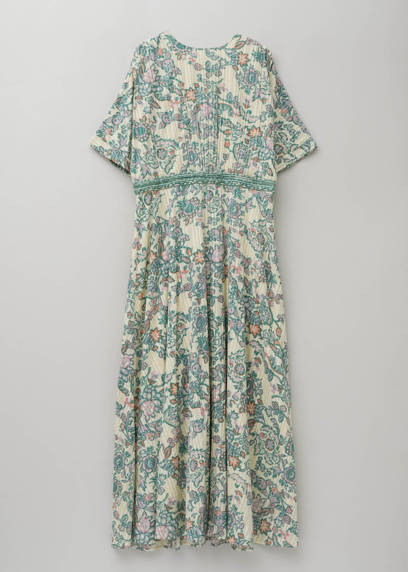 Paisley Flower Print Tuck Dress