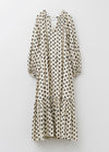 【9/10 10時発売】Cotton Lurex Komon Print Dress