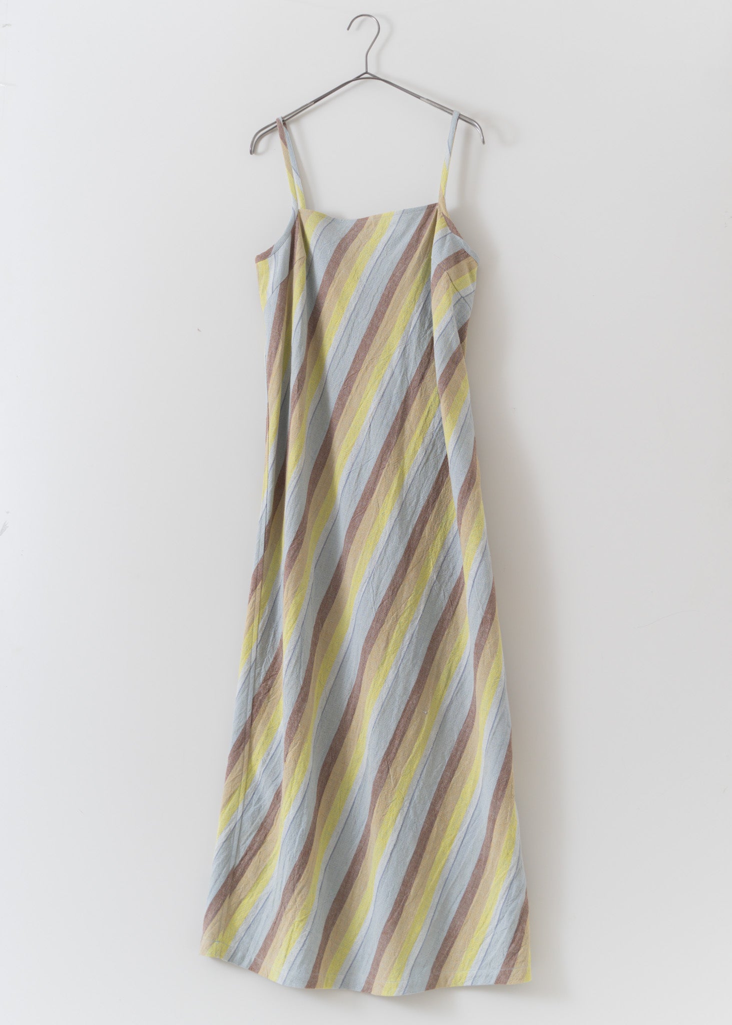 Wide Stripe Diagonal Cami Dress