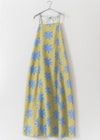 Cotton Linen Sunflower Print Cami Dress