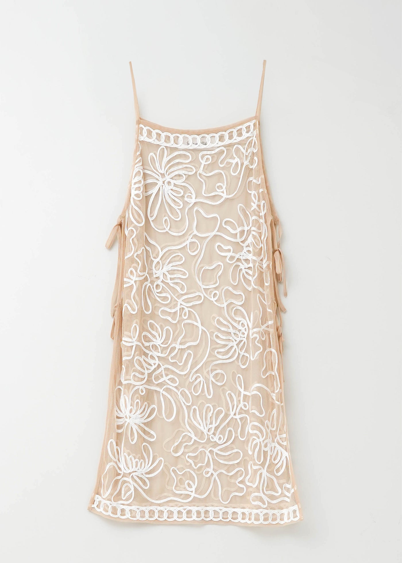 Tulle Tape Embroidery Cami Dress