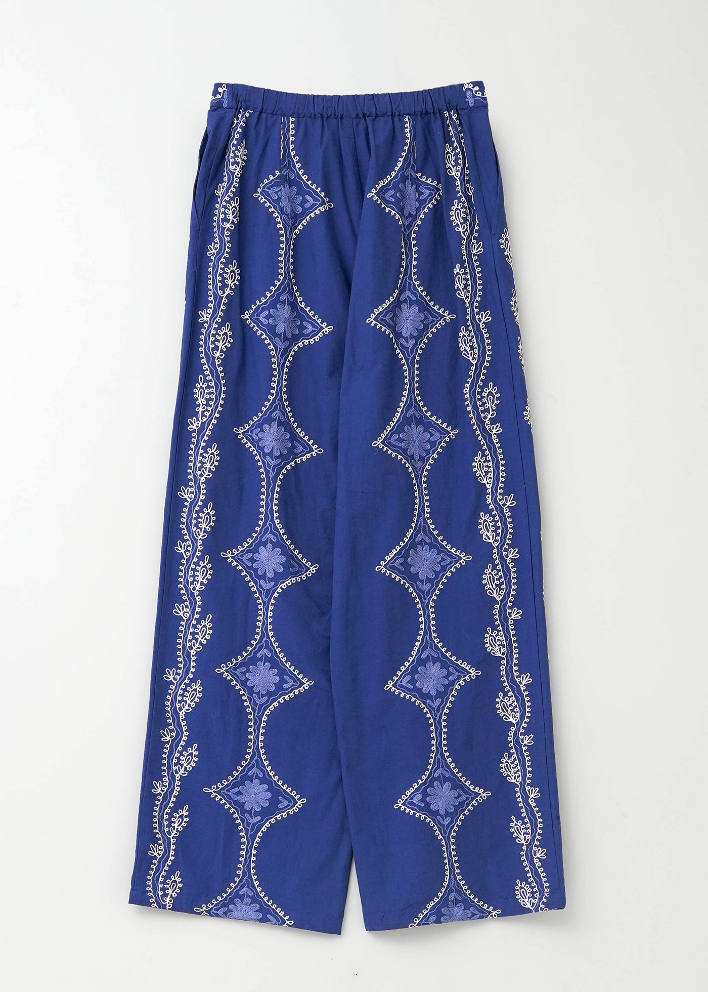 Cotton Linen Aari Embroidery Pants