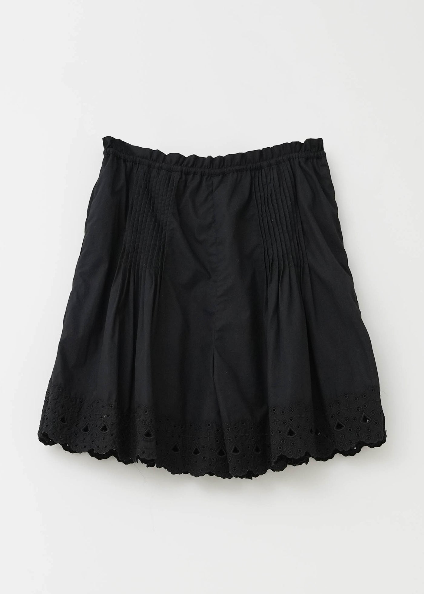 Cotton Scallop Hem Short Pants