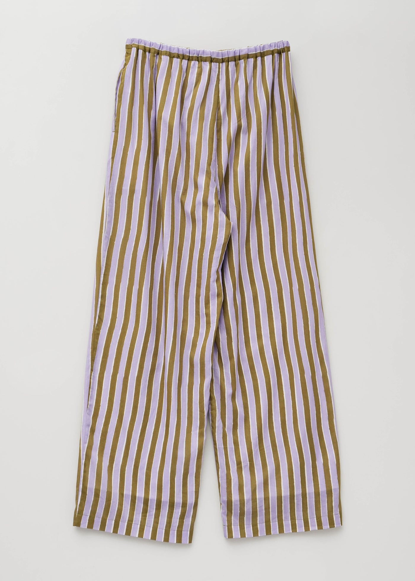Cotton Wave Stripe Print Pants | Pasand by ne Quittez pas | パサン
