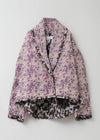 Cotton Jacquard Flower Print Jacket