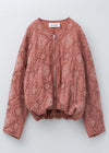 【9/24 10時発売】Satin Ribbon Embroidery Puff Jacket