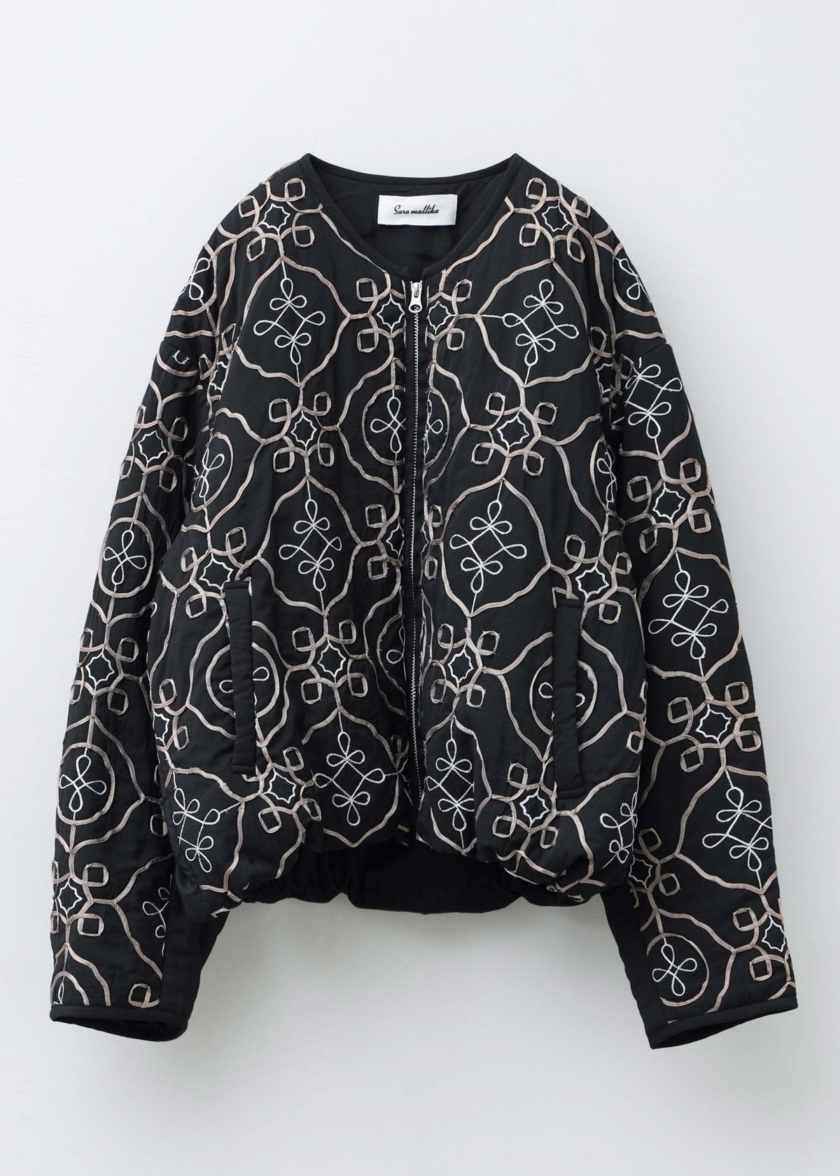 【9/24 10時発売】Satin Ribbon Embroidery Puff Jacket