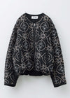 【9/24 10時発売】Satin Ribbon Embroidery Puff Jacket