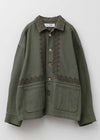 【9/10 10時発売】Heavy Cotton Jacquard Cord Embroidery Jacket
