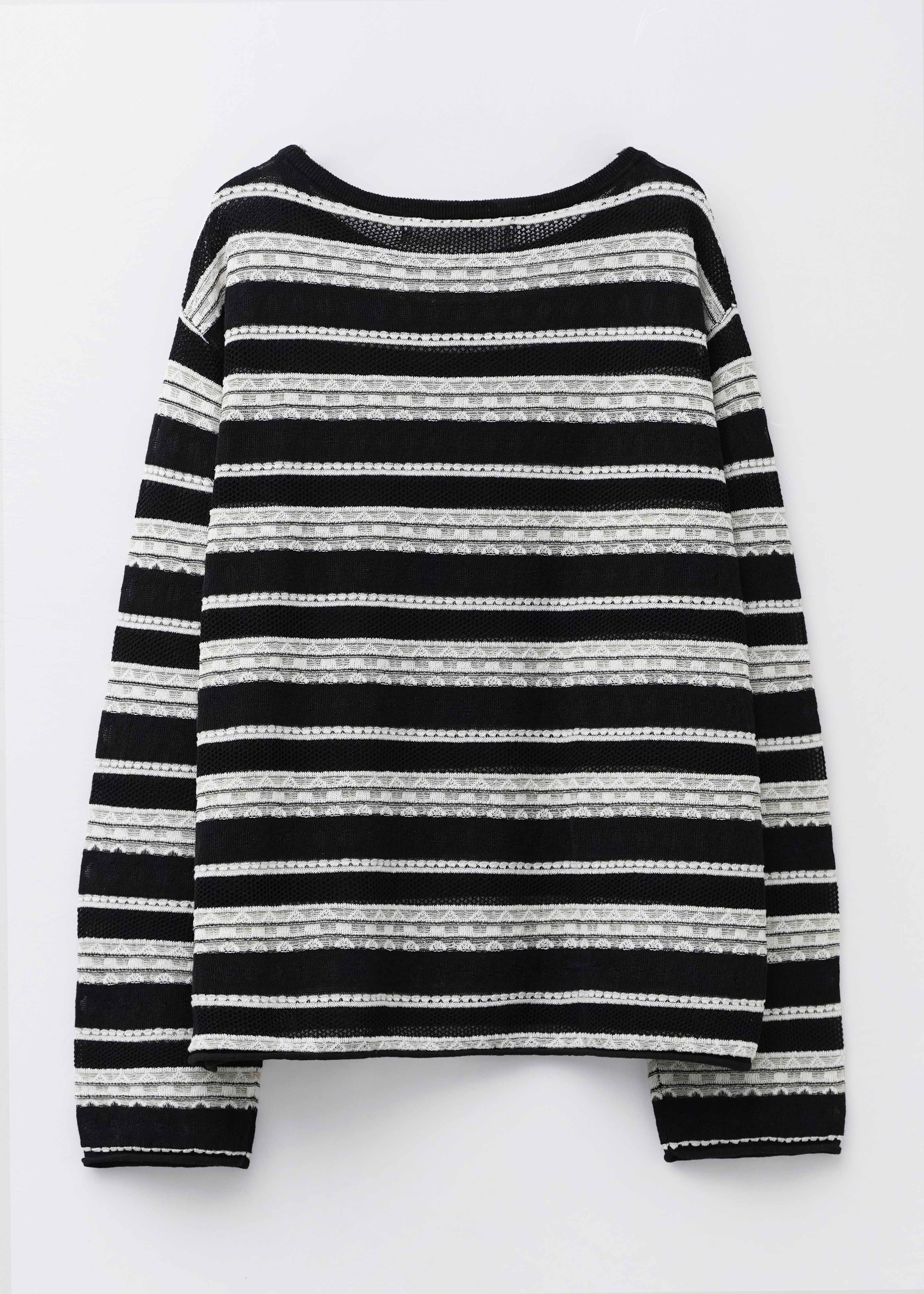 【8/19 10時発売】Border Pattern Knit Top