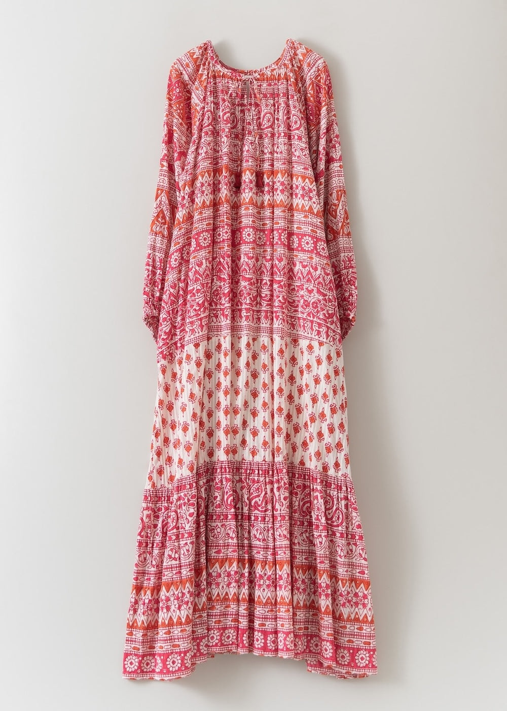 【2月下旬お届け予定】Cotton Lurex Border Print Long Dress