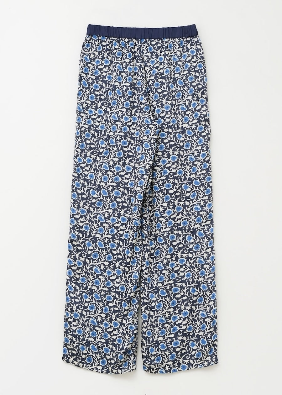Modal Satin Flower Print Pants