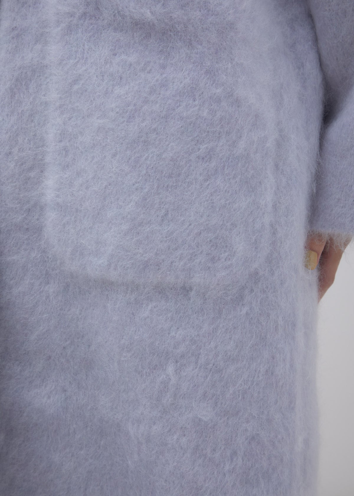 Shaggy Mohair Knit Coat
