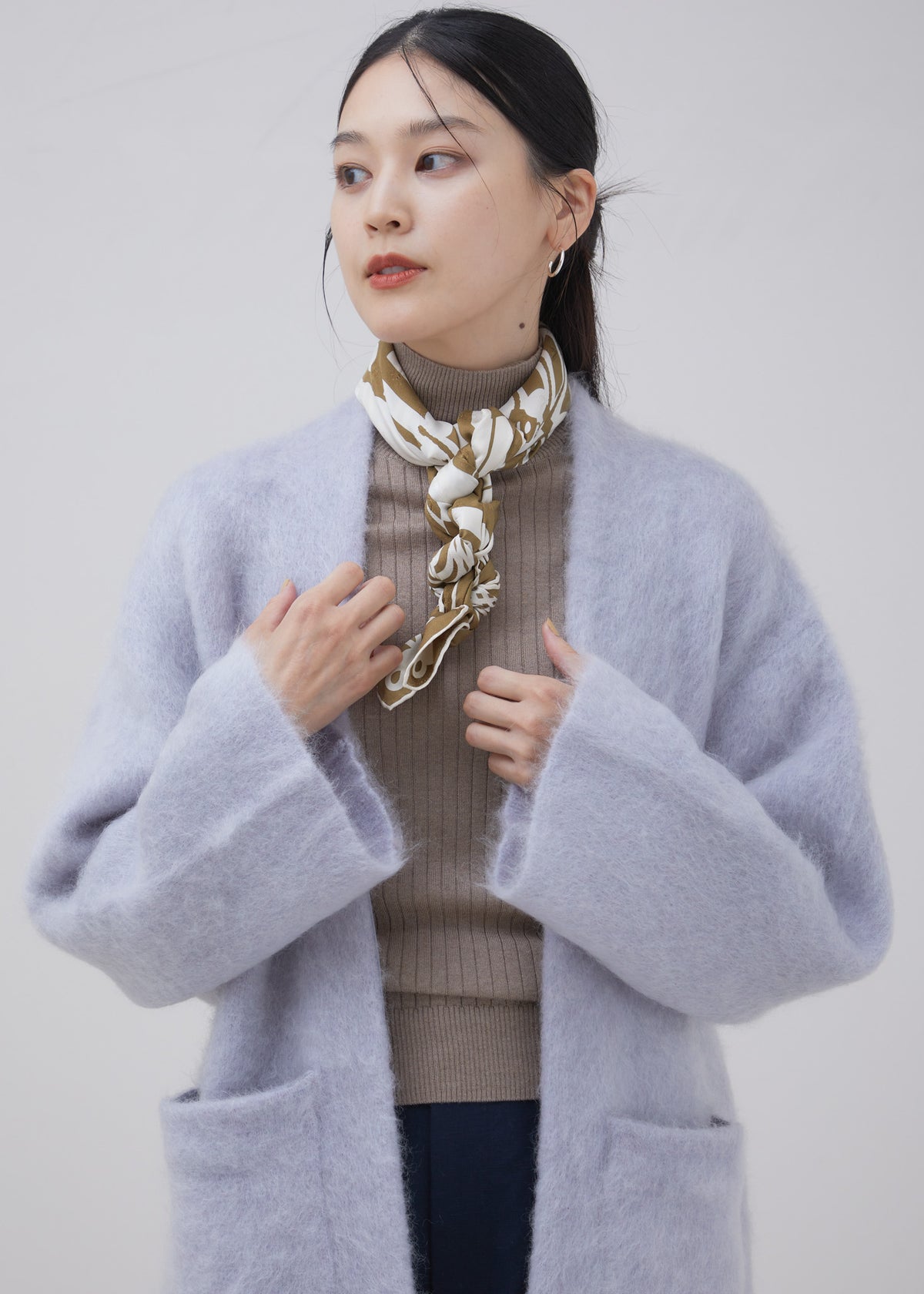 Shaggy Mohair Knit Coat