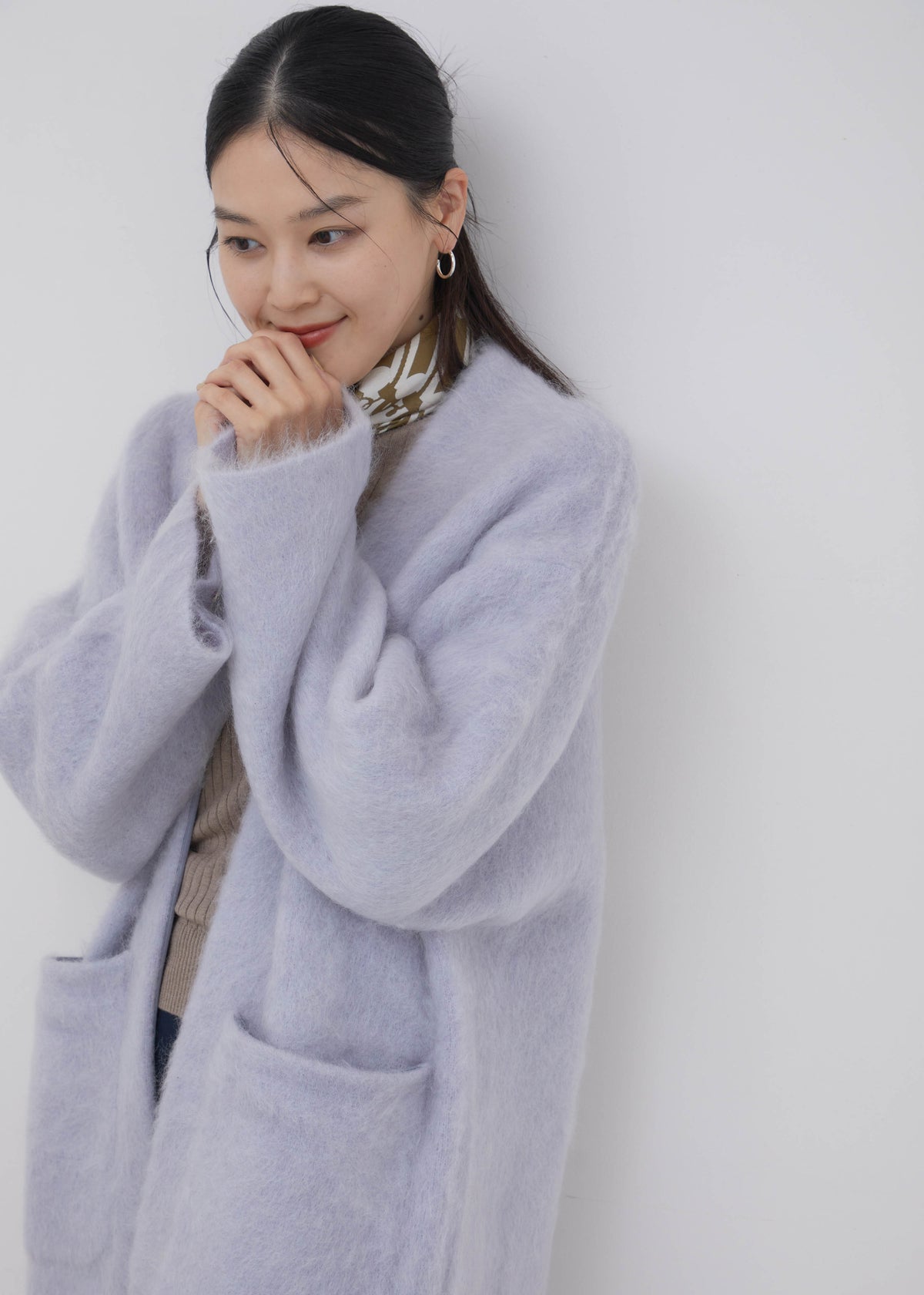 Shaggy Mohair Knit Coat