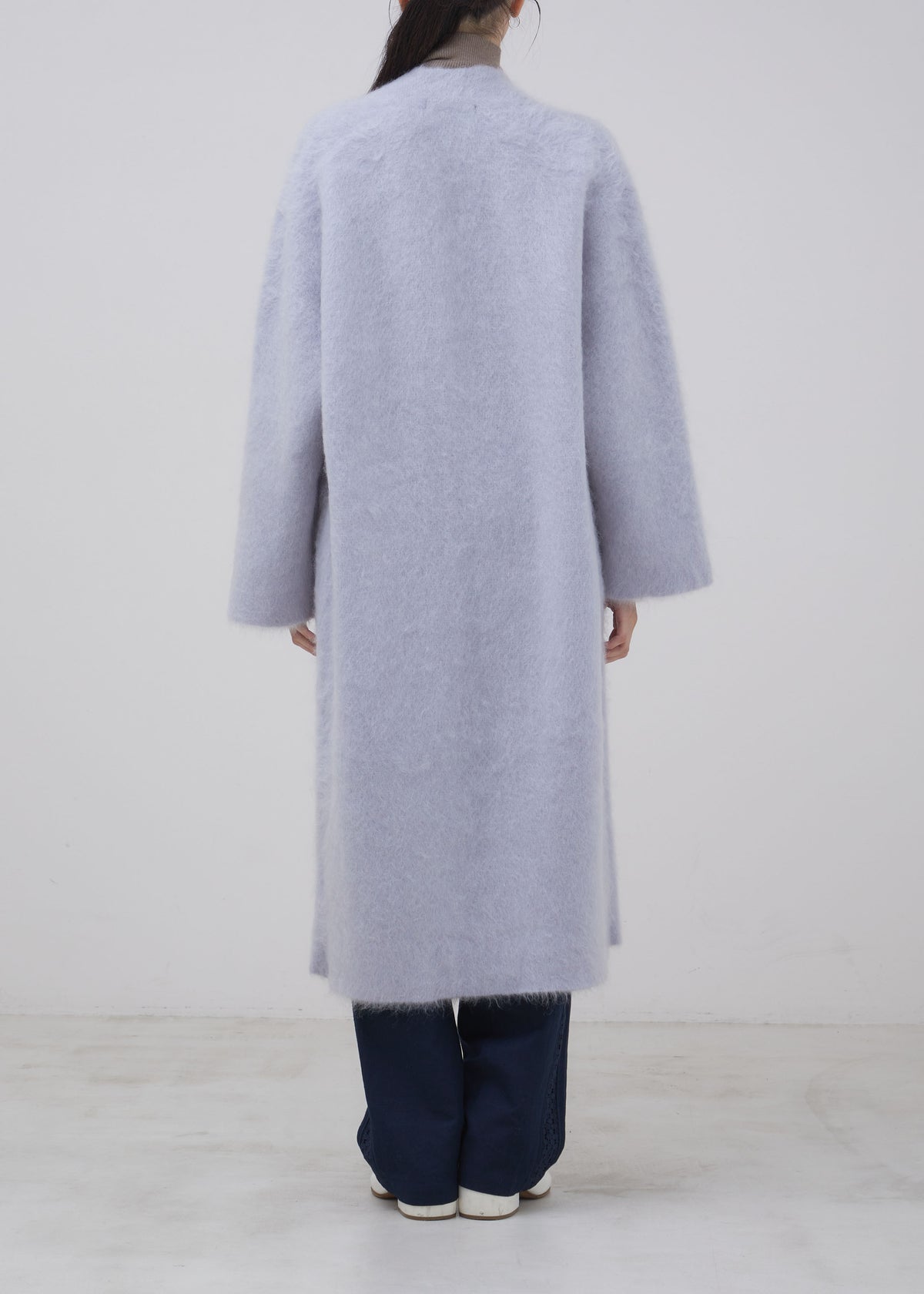 Shaggy Mohair Knit Coat