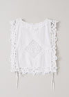 Cotton Batten Lace Ribbon Top