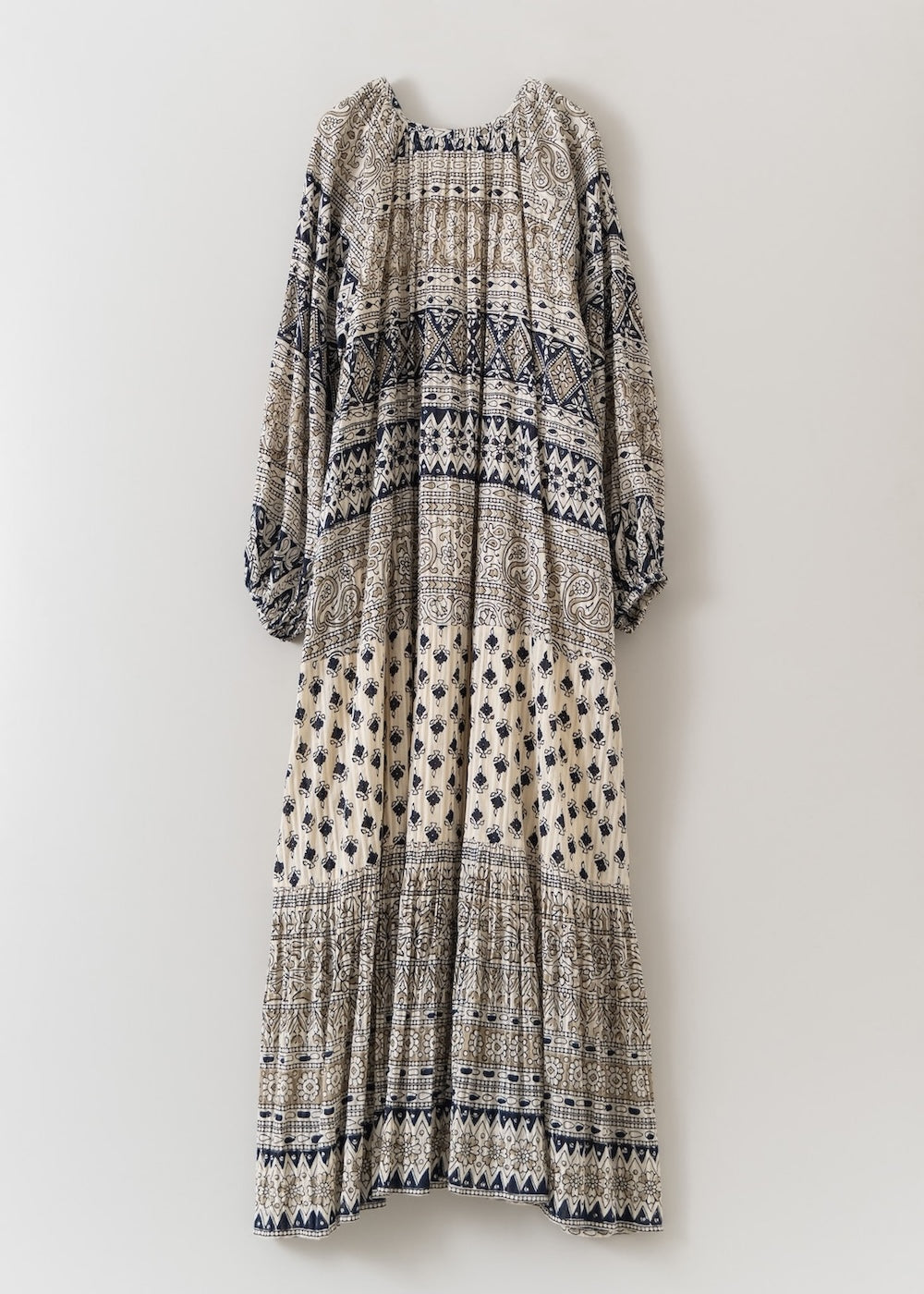 【2月下旬お届け予定】Cotton Lurex Border Print Long Dress