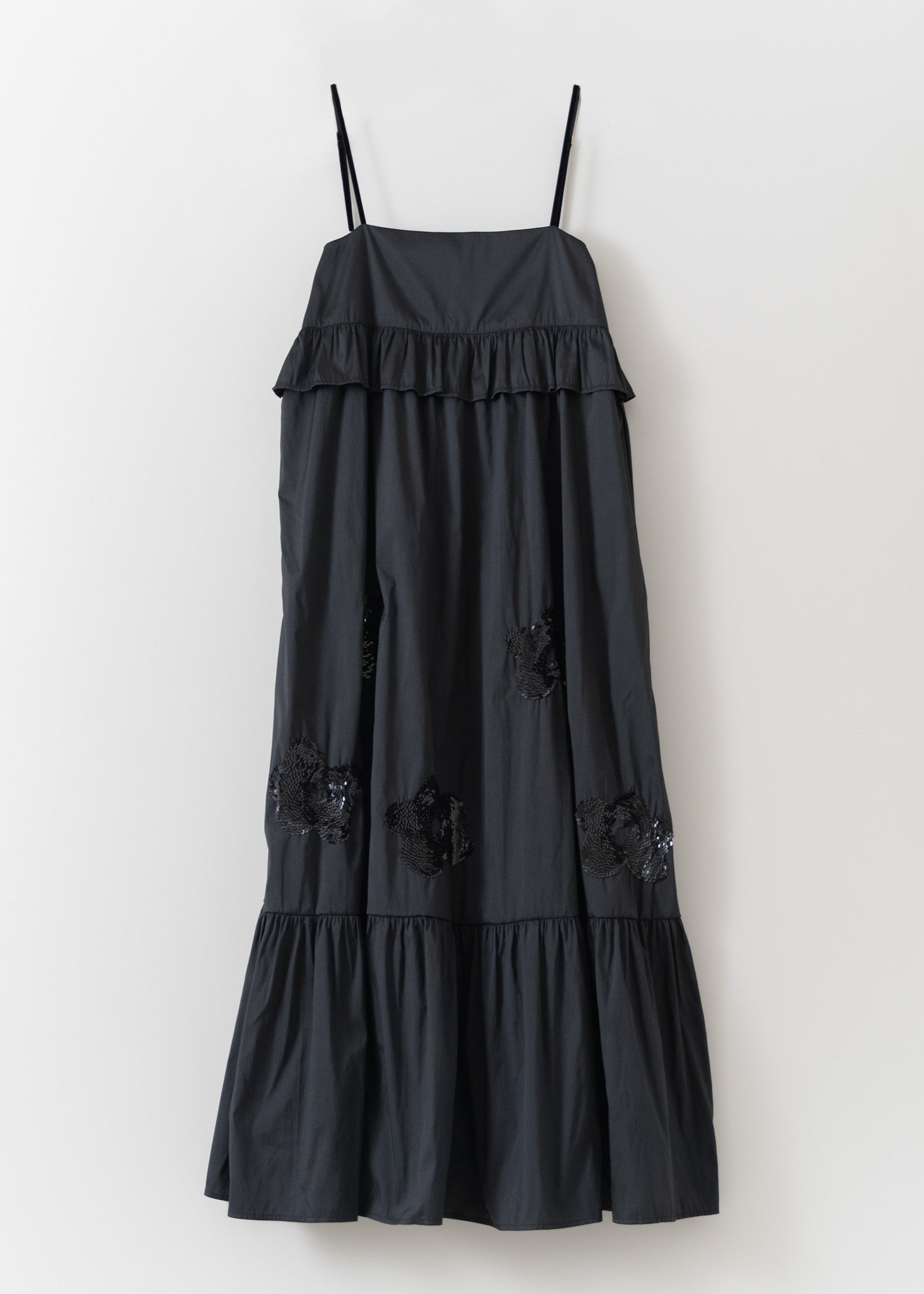 【10/30 10時発売】Poly Dupion Strap Frilled Dress