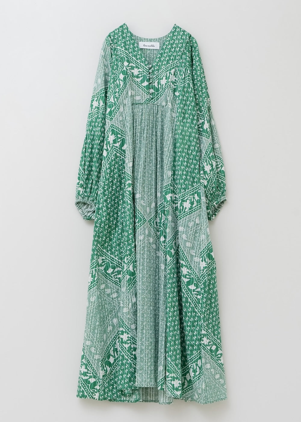 [Expected delivery in early February] Cotton Lurex Scarf Print Dress