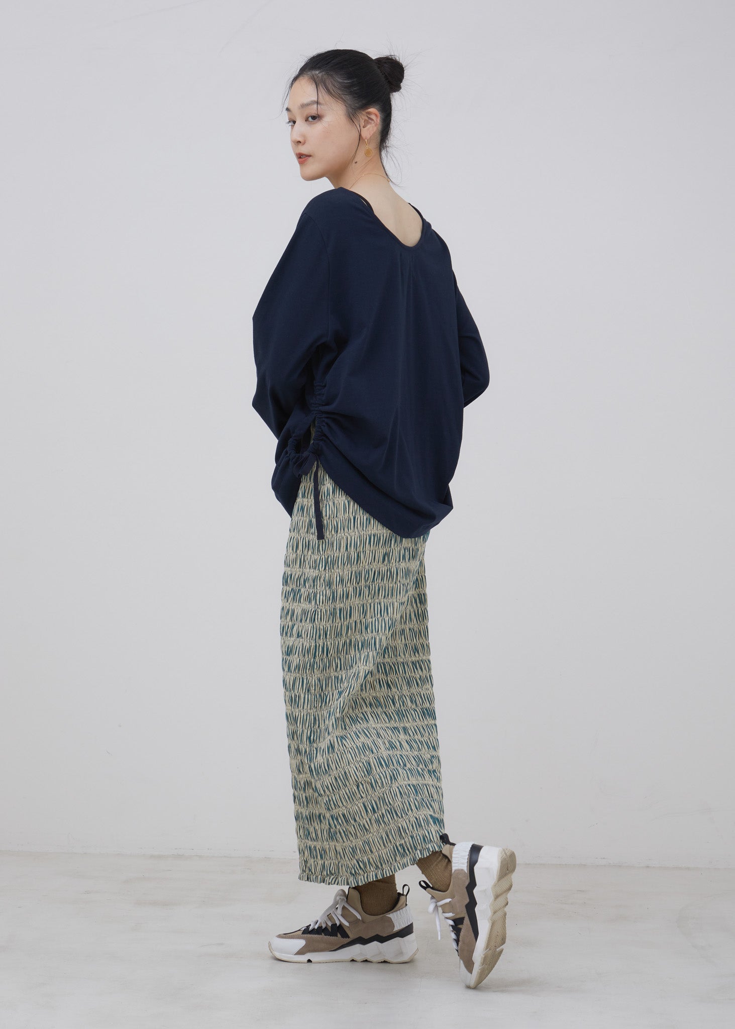 Cotton Poplin Shirring Skirt | Pasand by ne Quittez pas | パサンドバイヌキテパ