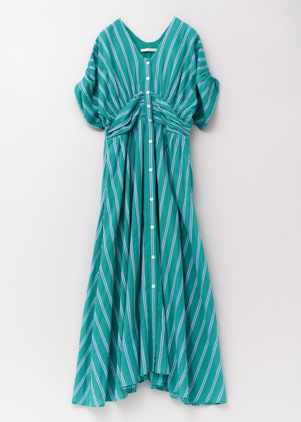 Cotton Voile Stripe Waist Gather Dress | Pasand by ne Quittez pas 
