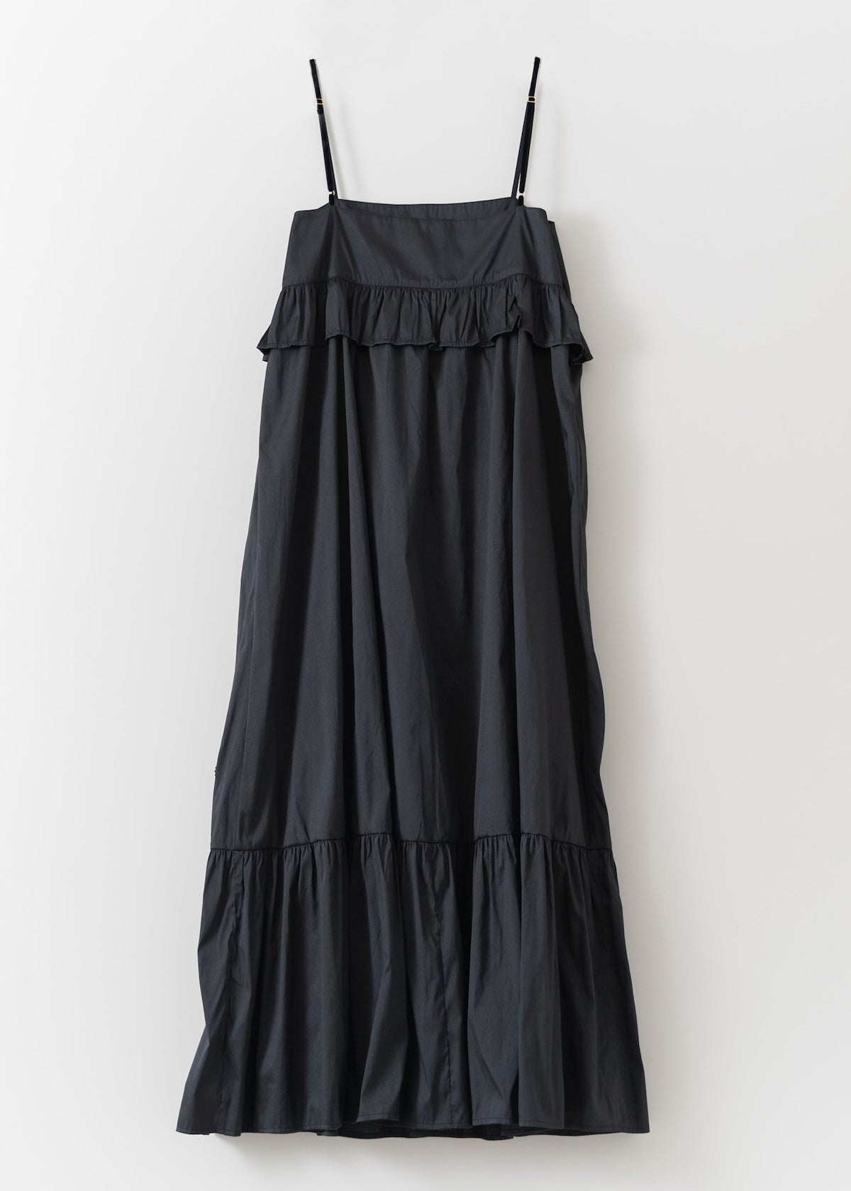 【10/30 10時発売】Poly Dupion Strap Frilled Dress