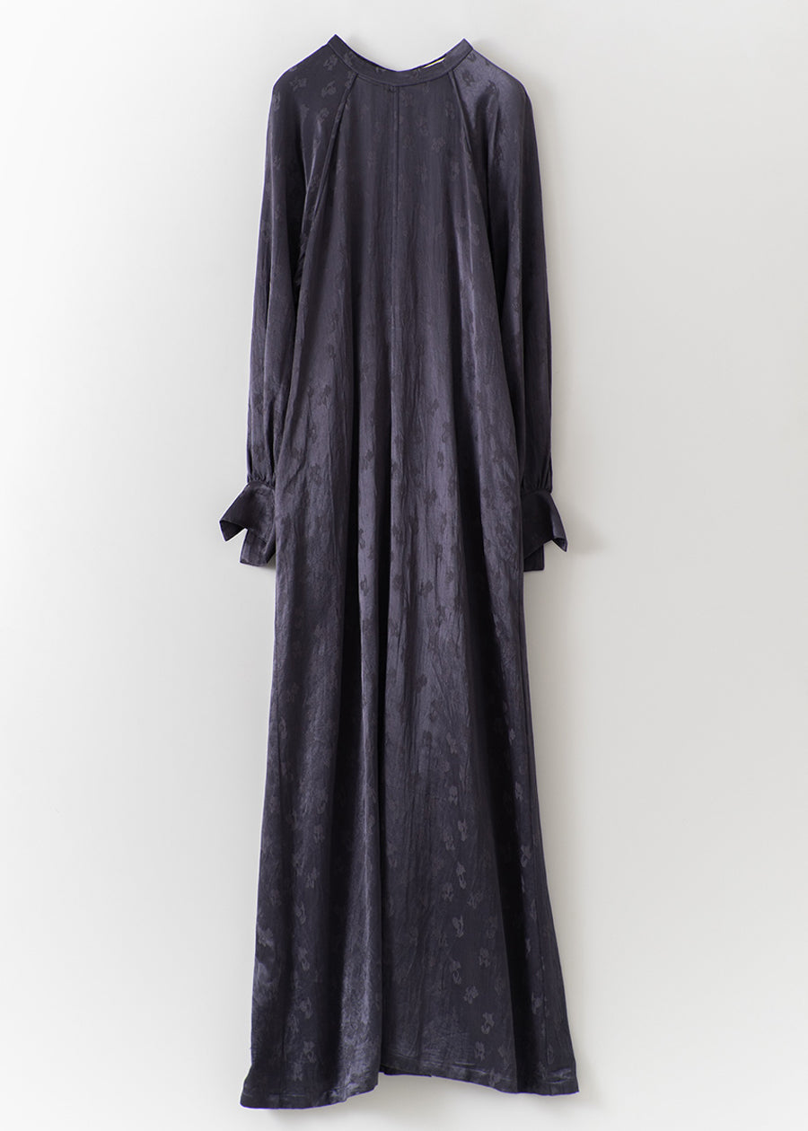 【9/11 10時発売】Cotton Rayon Jacquard Tiered Dress Volume Sleeve Dress