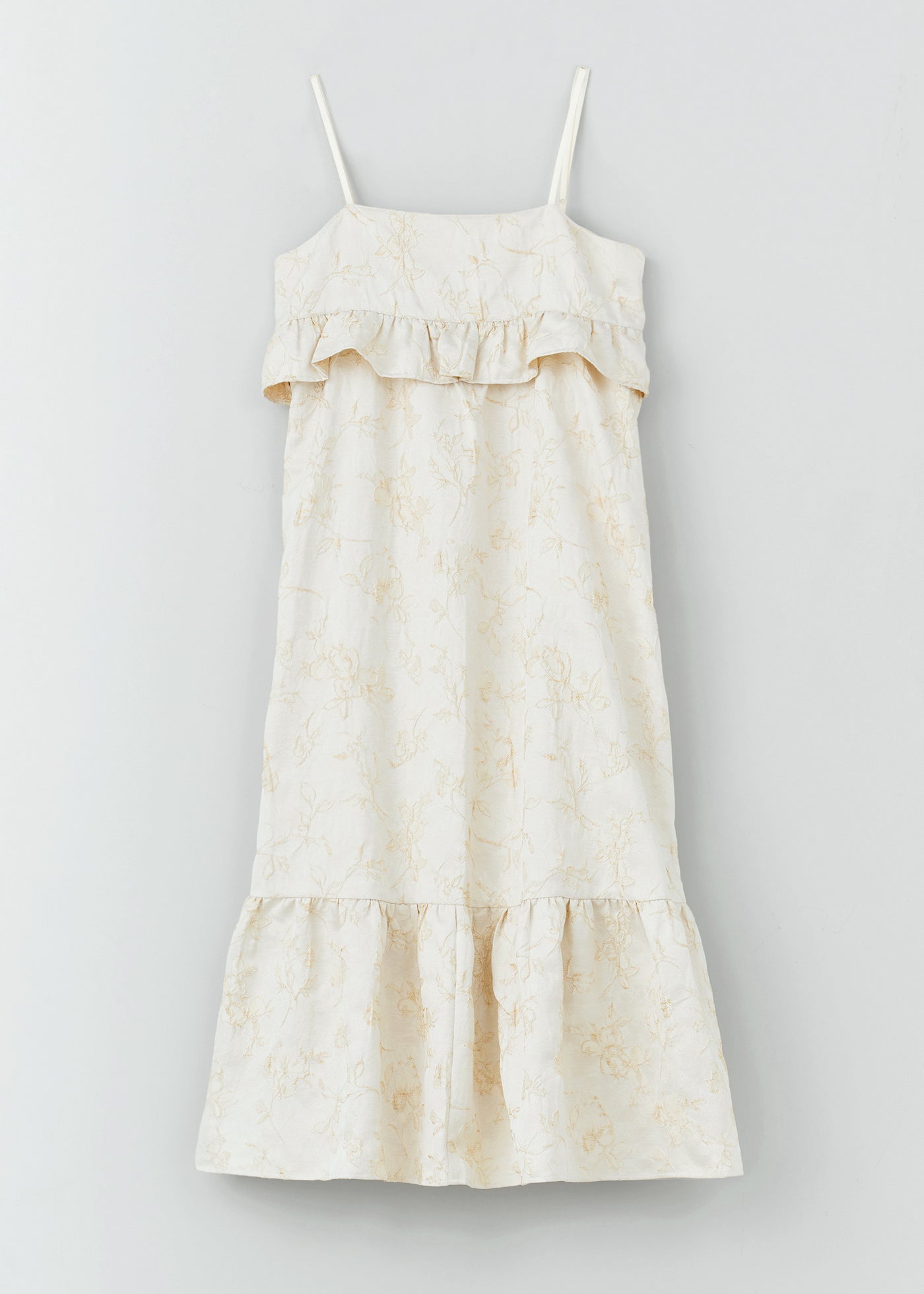 Flower Jacquard Cami Dress