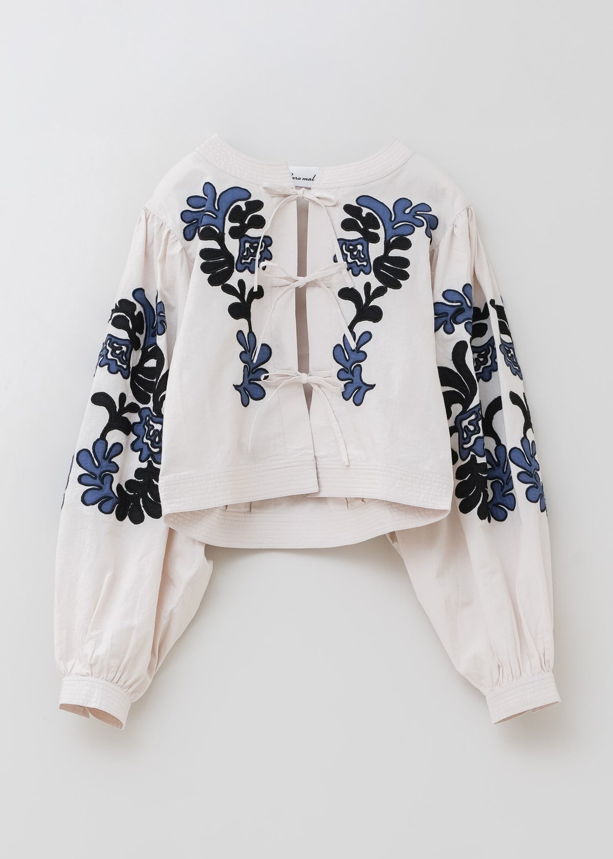 Cotton Linen Patchwork Embroidery Top