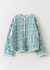 Cotton Lurex Tulip Print Quilting Blouson