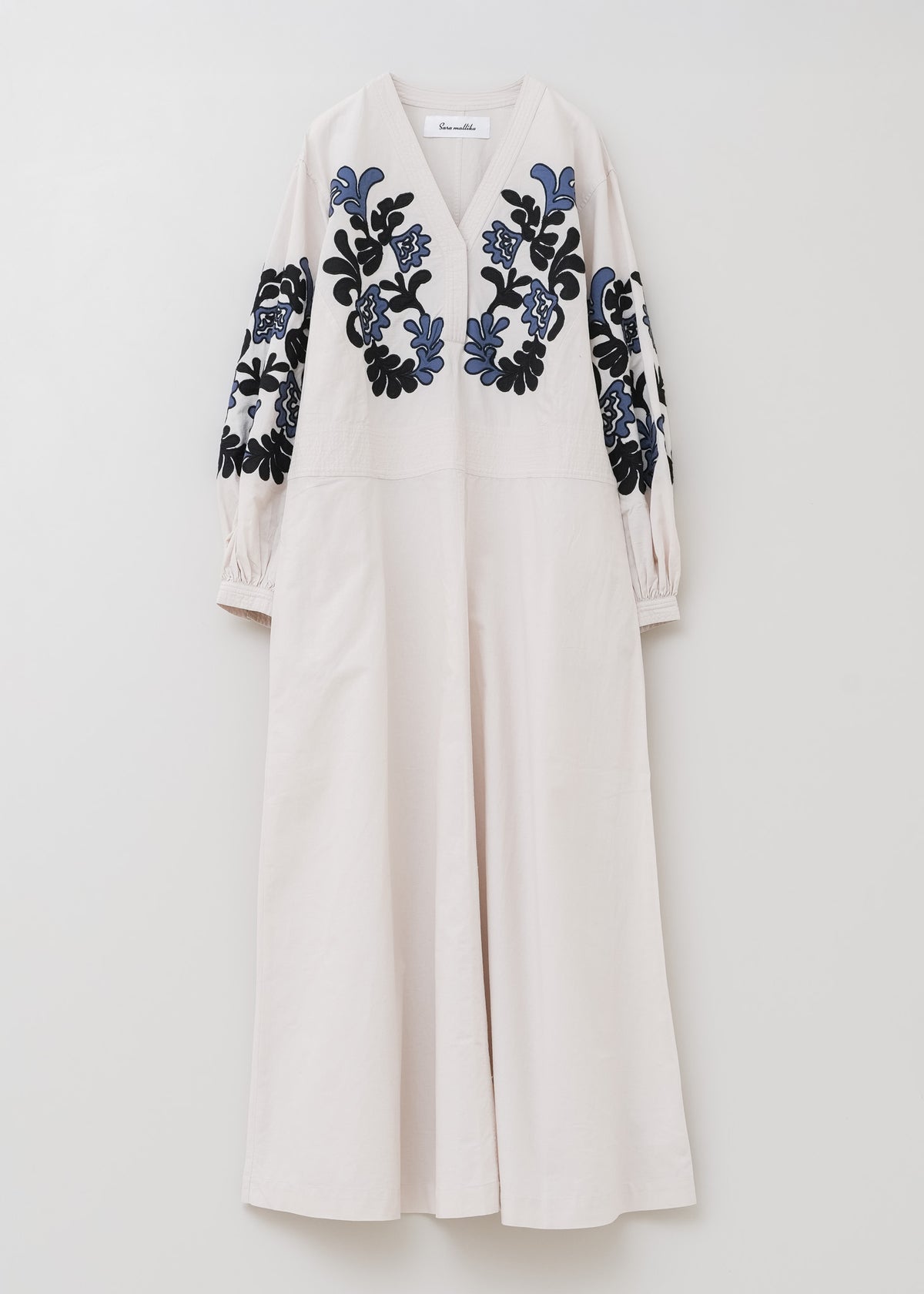 Cotton Linen Patchwork Embroidery Dress