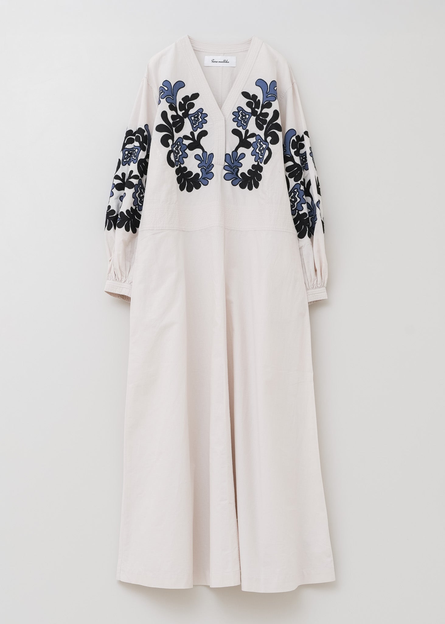 【1/22 10時発売】Cotton Linen Patchwork Embroidery  Dress