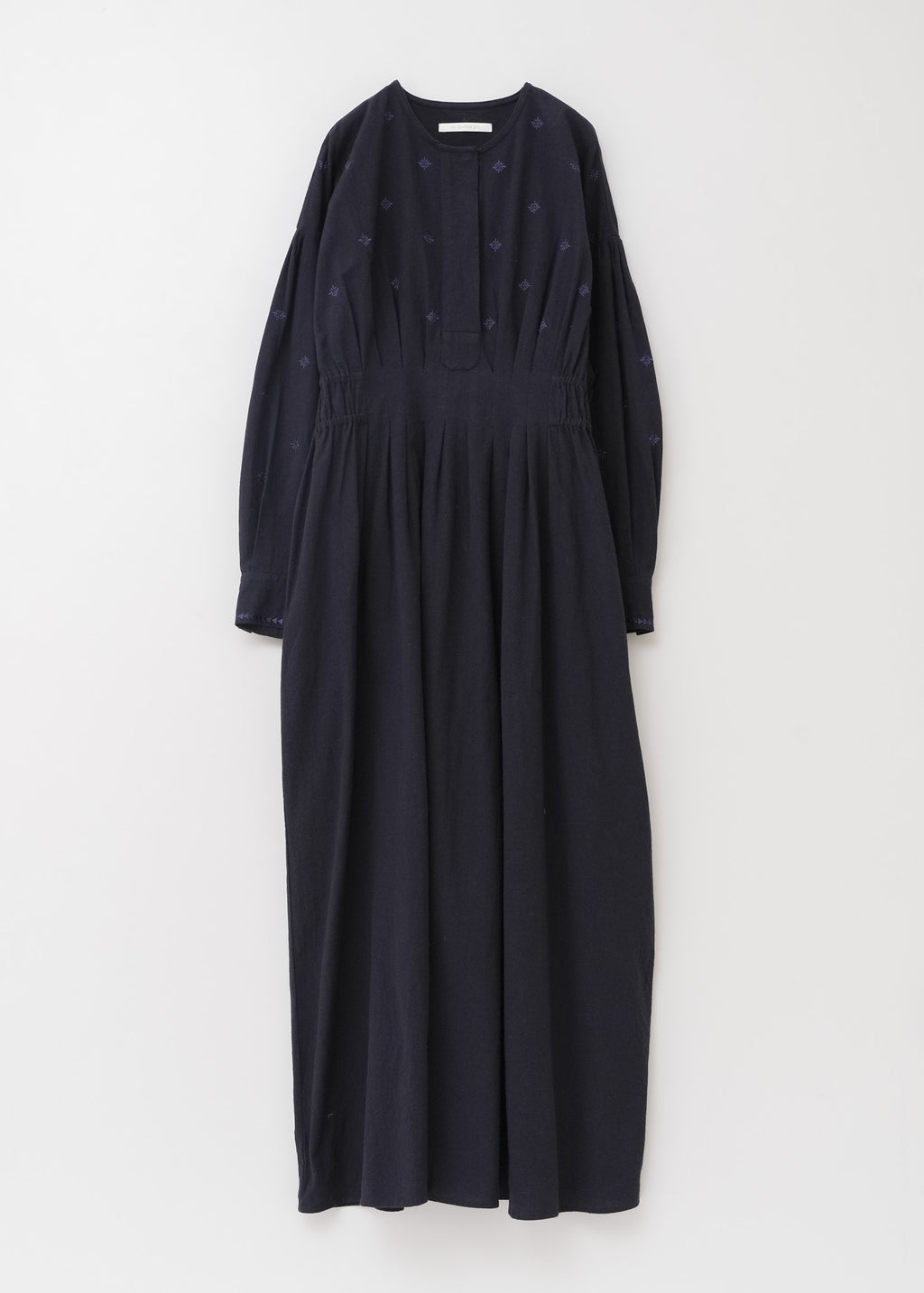 Crimp Cotton Aster Embroidery Tuck Dress | Pasand by ne Quittez 