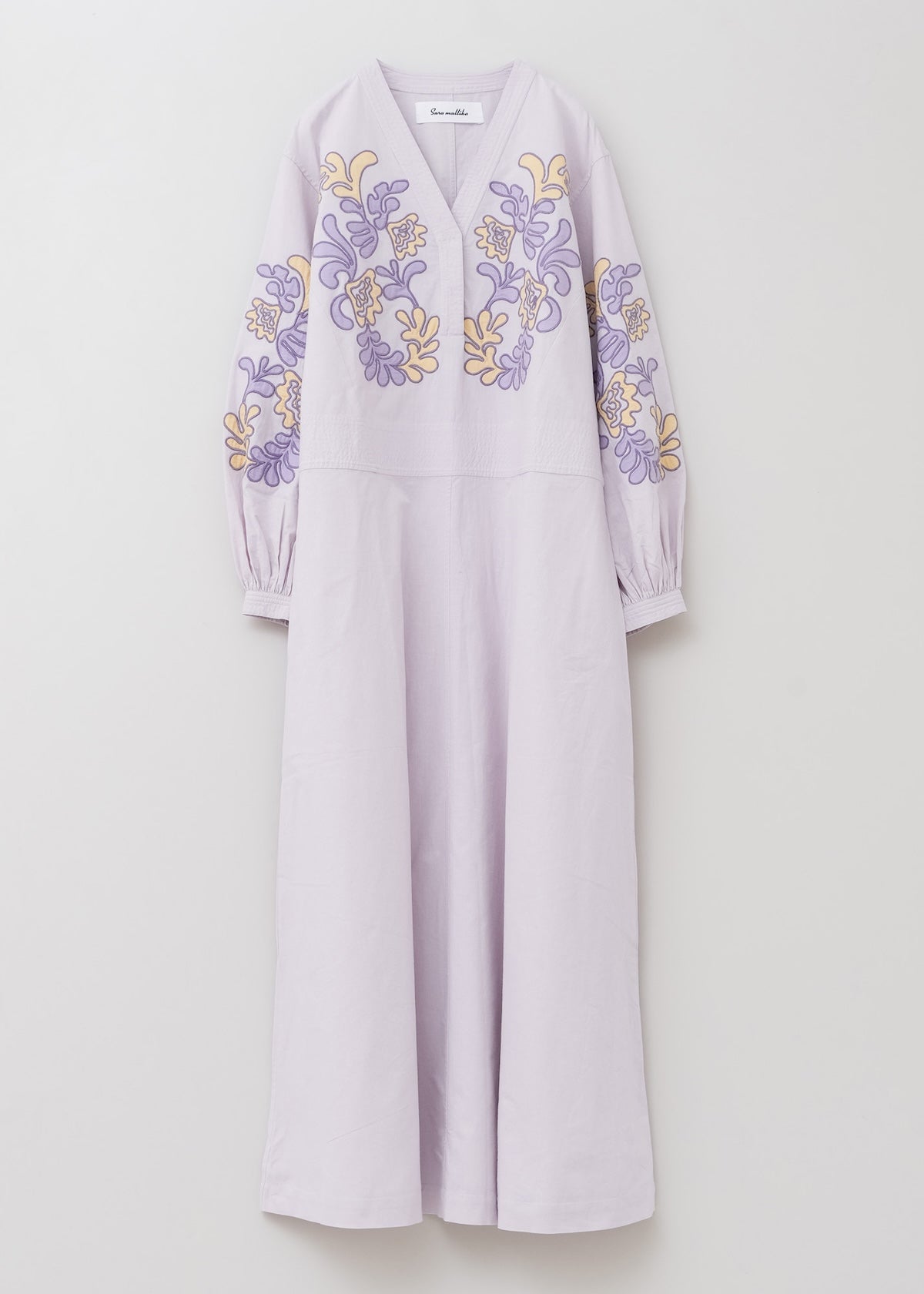 【1/22 10時発売】Cotton Linen Patchwork Embroidery  Dress