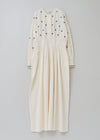 Crimp Cotton Aster Embroidery Tuck Dress