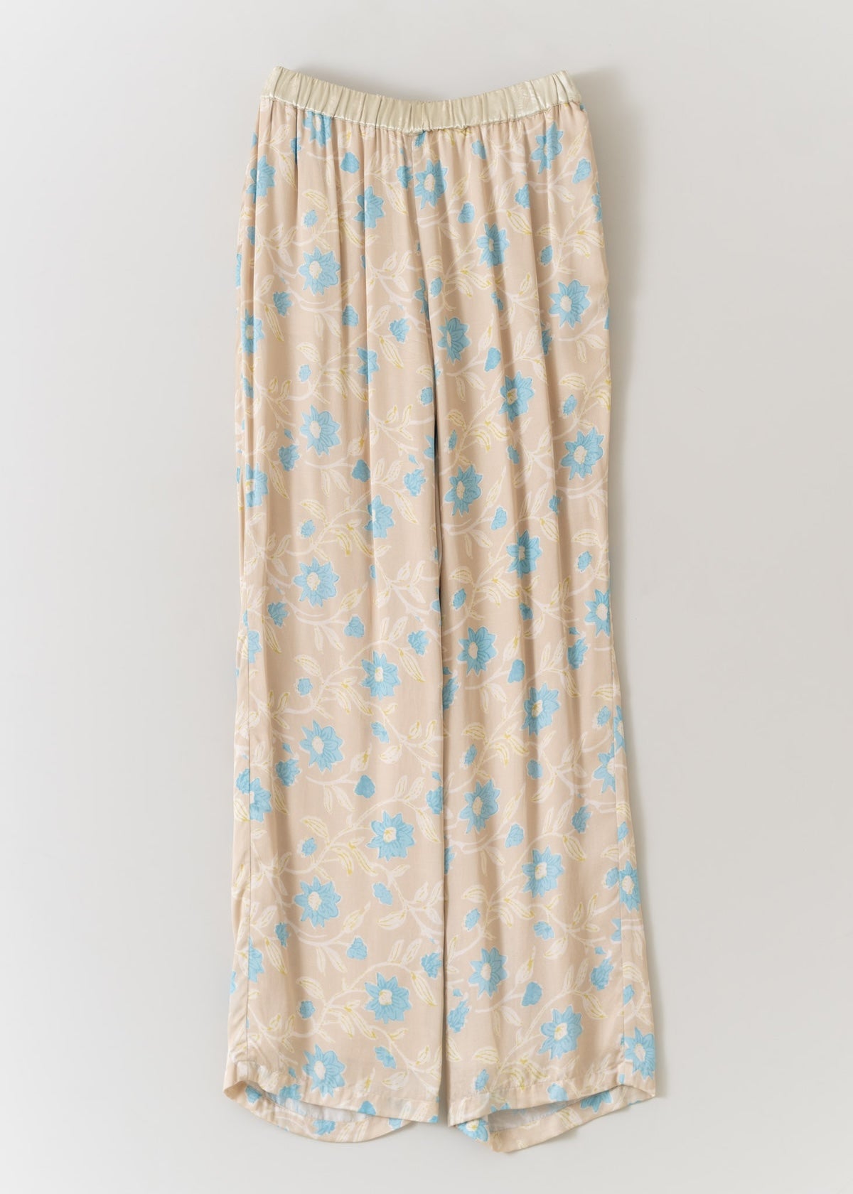 Modal Satin Clematis Print Pants