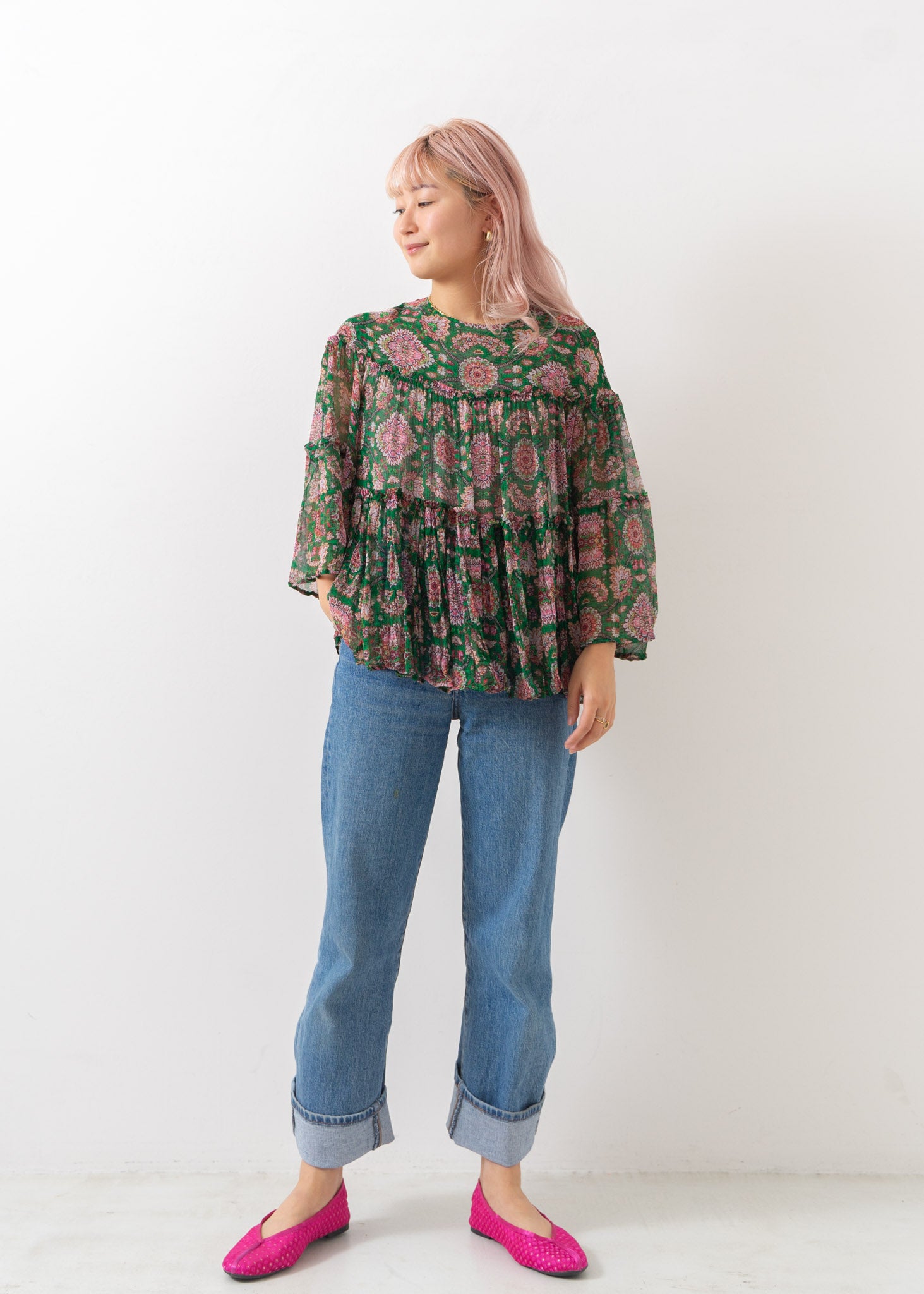 Rayon Chiffon Print Blouse