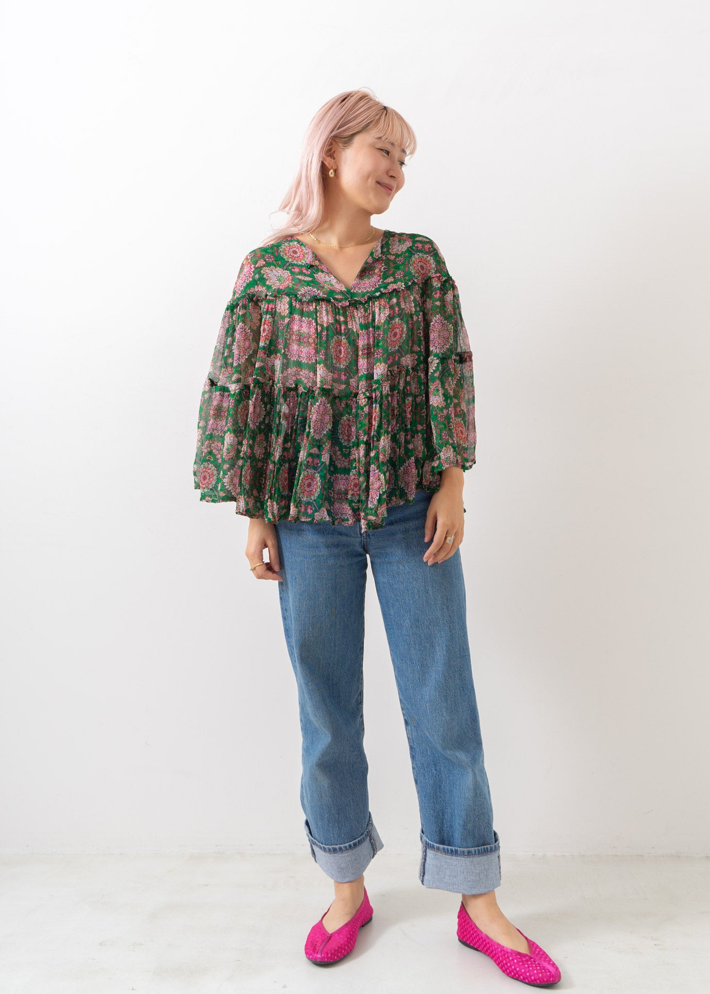 Rayon Chiffon Print Blouse