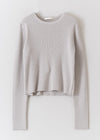 Wool Lurex Rib Pullover