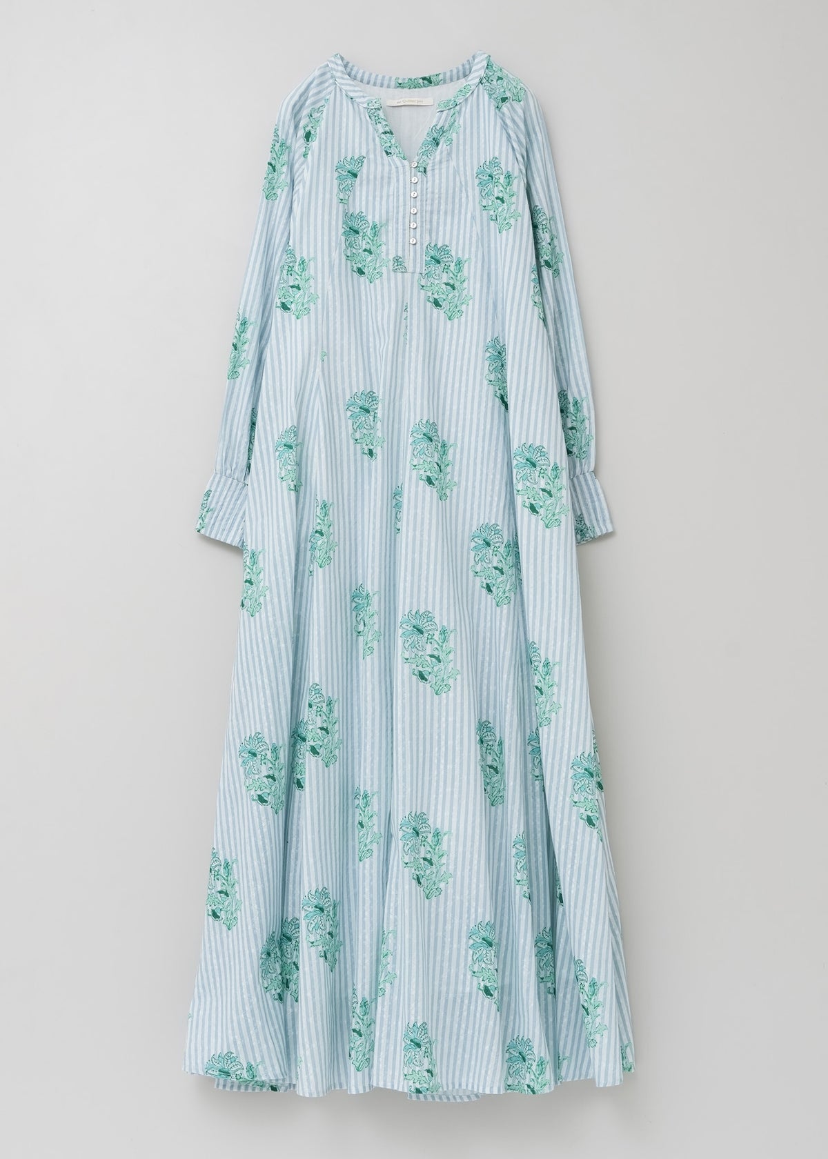 Cotton Jacquard Lily Print Flare Dress