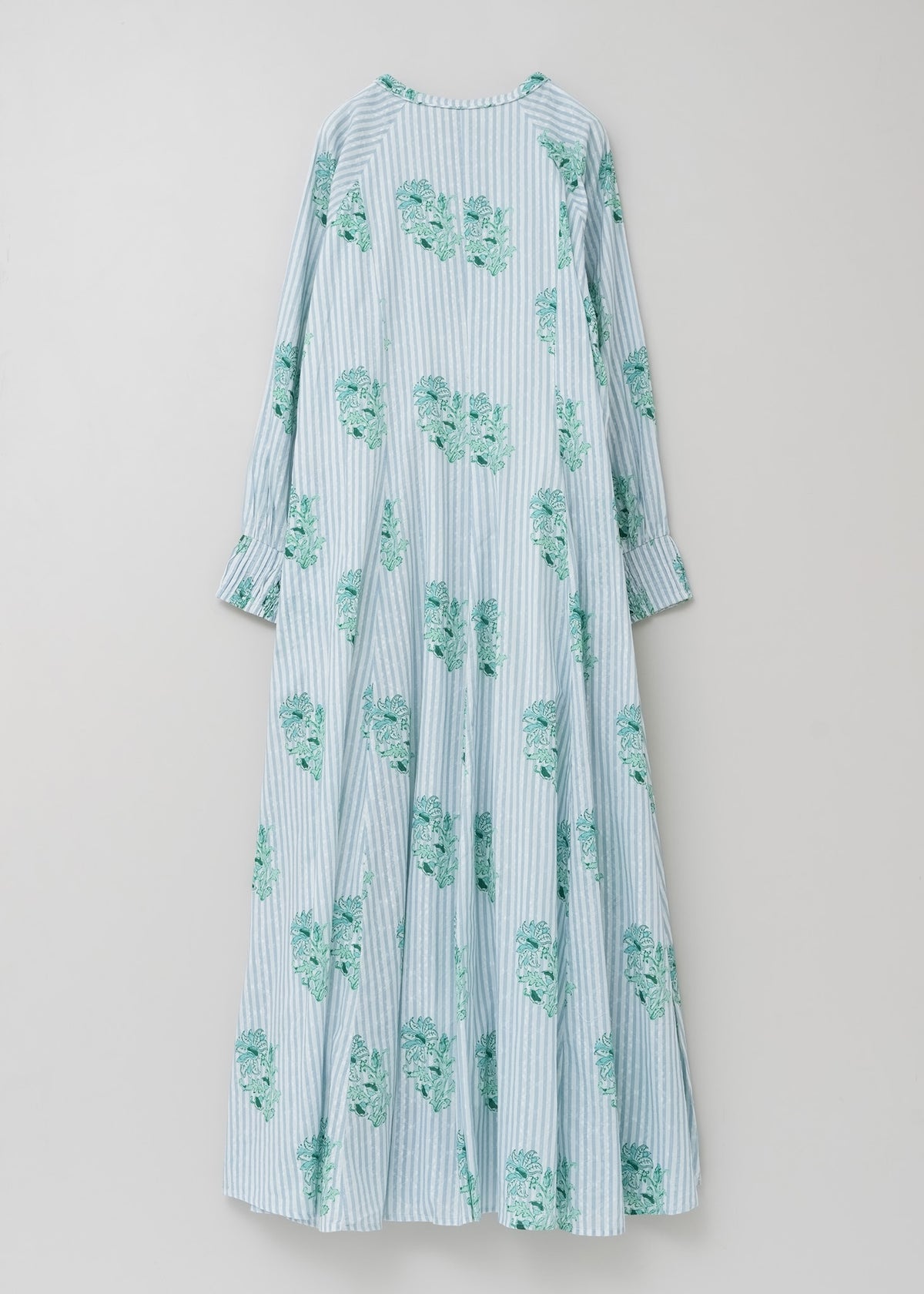 Cotton Jacquard Lily Print Flare Dress