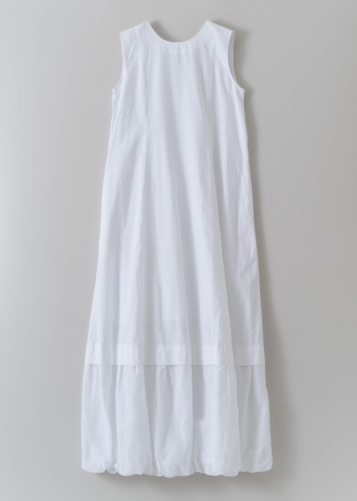 【4月中旬お届け予定】Cotton Organza & Poplin Sleeveless Balloon Dress