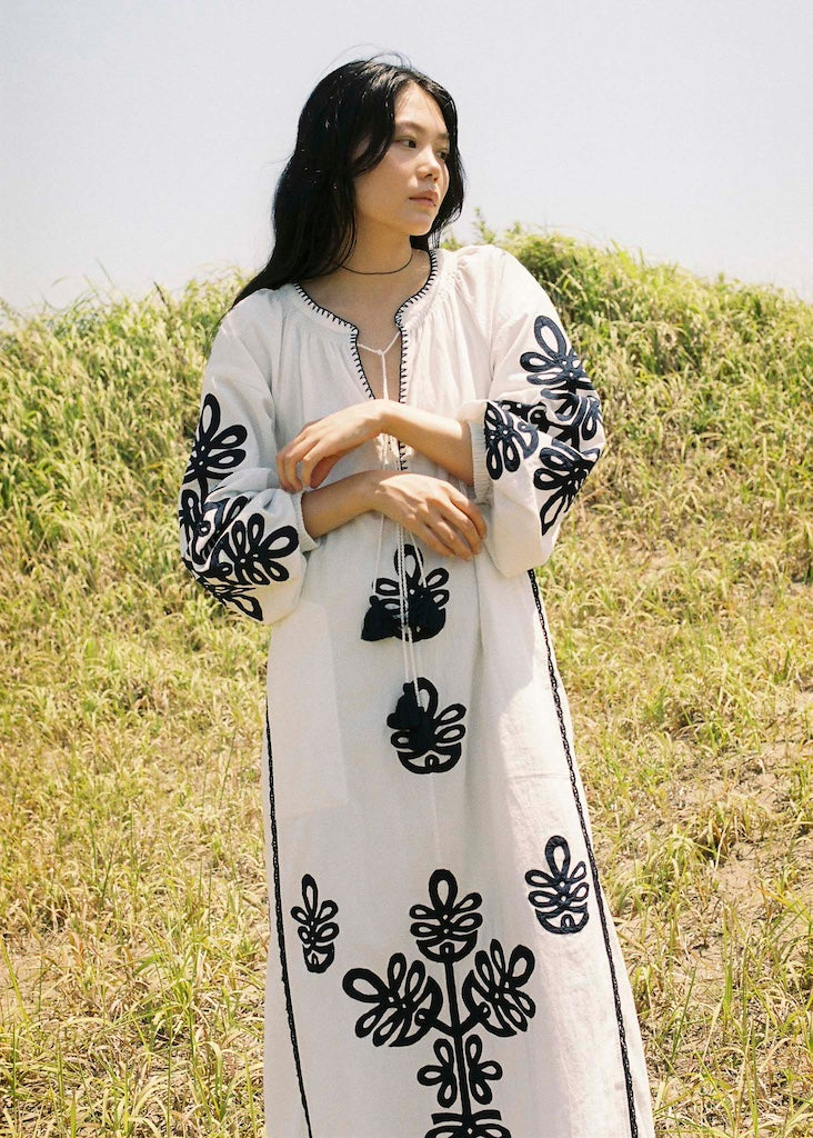 Kazakhstan Patchwork Embroidery Dress